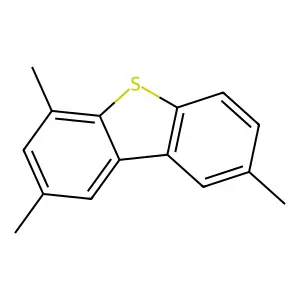 2,4,8-Trimethyldibenzothiophene structure