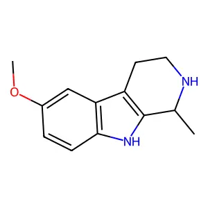 2,3,4,9-Tetrahydro-6-methoxy-1-methyl-1H-pyrido(3,4-b)indole structure