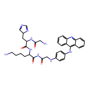4-(9-Acridinylamino)-N-(glycyl-histidyl-lysyl-glycyl)aniline structure