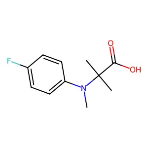 N,N-(Methyl-2-carboxyisopropyl)-4-fluoroaniline structure