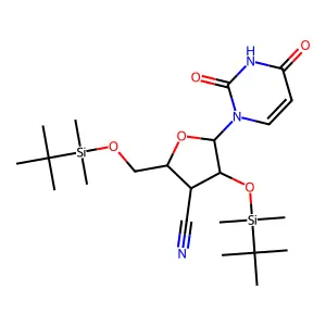 Uridine, 3'-cyano-3'-deoxy-2',5'-bis-O-((1,1-dimethylethyl)dimethylsilyl)- structure