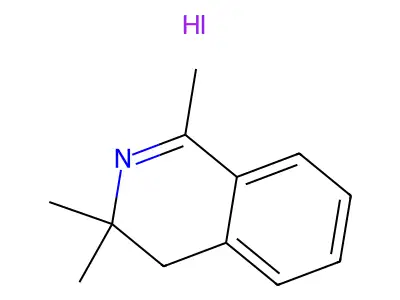 Isoquinoline, 3,4-dihydro-1,3,3-trimethyl-, hydriodide structure