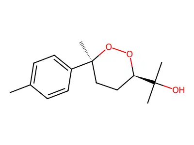 2-[(3R,6R)-6-Methyl-6-(4-methylphenyl)-1,2-dioxan-3-YL]propan-2-OL structure