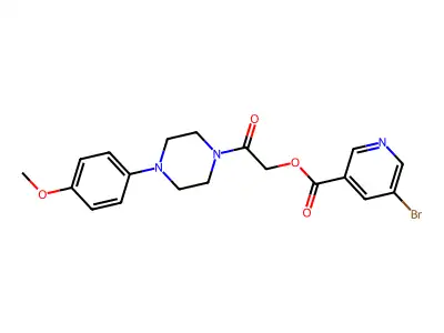 2-[4-(4-Methoxyphenyl)piperazin-1-yl]-2-oxoethyl 5-bromopyridine-3-carboxylate structure
