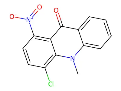 9(10H)-Acridinone, 4-chloro-10-methyl-1-nitro- structure