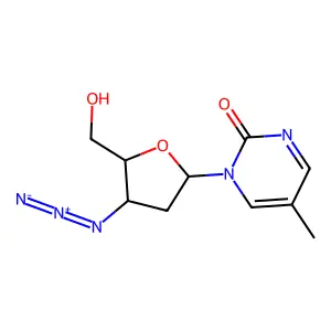 1-(3-Azido-2,3-dideoxy-beta-D-erythropentofuranosyl)-5-methyl-2(1H)-pyrimidinone structure