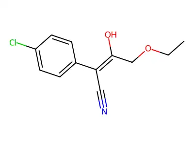 2-(4-Chlorophenyl)-4-ethoxy-3-hydroxybut-2-enenitrile structure
