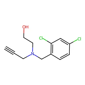 N-(2-Hydroxyethyl)-N-propargyl-2,4-dichlorobenzylamine structure