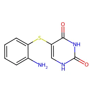 5-[(2-aminophenyl)sulfanyl]-2,4(1H,3H)-pyrimidinedione structure