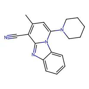 3-Methyl-1-piperidin-1-ylpyrido[1,2-a]benzimidazole-4-carbonitrile structure