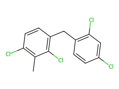 1,3-二氯-4-[(2,4-二氯苯基)甲基]-2-甲基苯 structure