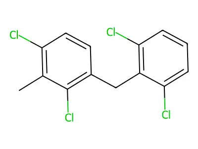 1,3-二氯-4-[(2,6-二氯苯基)甲基]-2-甲基苯 structure