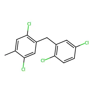 Benzene, 1,4-dichloro-2-((2,5-dichlorophenyl)methyl)-5-methyl- structure
