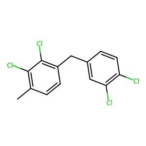 Benzene, 2,3-dichloro-1-((3,4-dichlorophenyl)methyl)-4-methyl- structure