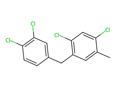 1,5-二氯-2-[(3,4-二氯苯基)甲基]-4-甲基苯 structure