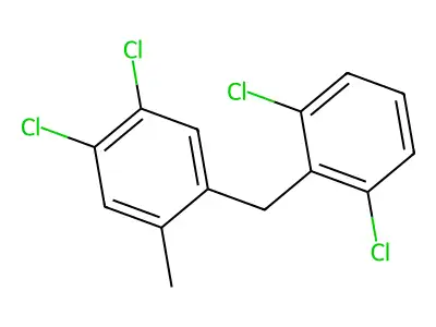 1,2-二氯-4-[(2,6-二氯苯基)甲基]-5-甲基苯 structure