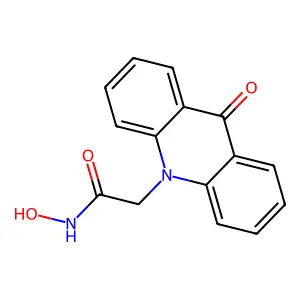 9-Oxo-10-acridineacetohydroxamic acid structure