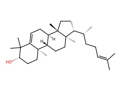 Lanosta-5,24-dien-3-ol structure