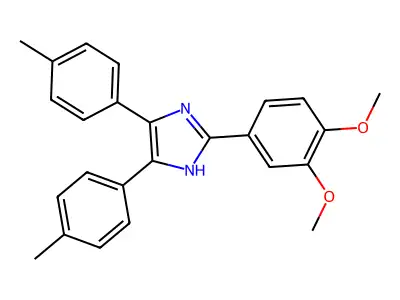 1H-Imidazole, 2-(3,4-Dimethoxyphenyl)-4,5-bis(4-methylphenyl)- structure