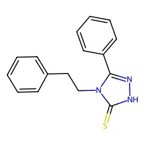 5-phenyl-4-(2-phenylethyl)-4H-1,2,4-triazole-3-thiol structure