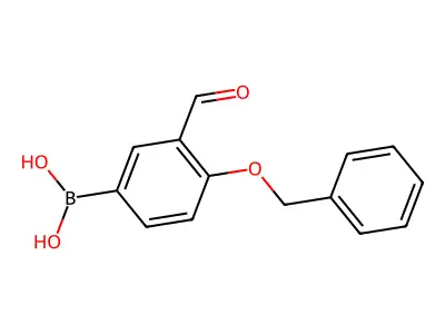 (4-(Benzyloxy)-3-formylphenyl)boronic acid structure