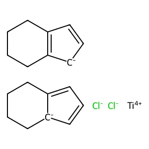 Titanium, dichlorobis(4,5,6,7-tetrahydro-pi-indenyl)- structure