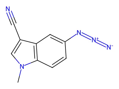 1H-Indole-3-carbonitrile, 5-azido-1-methyl- structure
