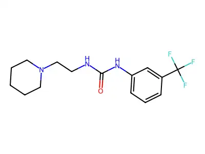 1-(2-Piperidin-1-ylethyl)-3-[3-(trifluoromethyl)phenyl]urea structure