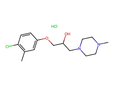 1-(4-Chloro-3-methylphenoxy)-3-(4-methylpiperazin-1-yl)propan-2-ol hydrochloride structure