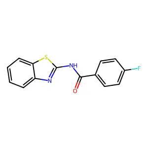 Benzamide, N-2-benzothiazolyl-4-fluoro- structure