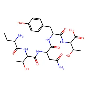 Aminobutyryl-threonyl-asparaginyl-tyrosyl-threonine structure