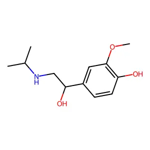 4-Hydroxy-3-methoxy-alpha-(((1-methylethyl)amino)methyl)benzenemethanol structure