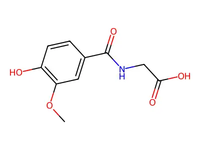 N-(4-Hydroxy-3-methoxybenzoyl)glycine structure