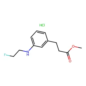 Hydrocinnamic acid, 3-(2-fluoroethylamino)-, methyl ester, hydrochloride structure