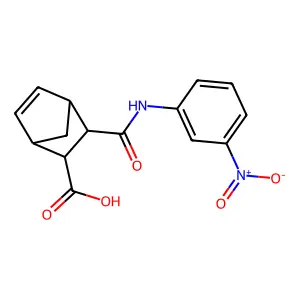 2-[(3-Nitrophenyl)carbamoyl]bicyclo[2.2.1]hept-5-ene-3-carboxylic acid structure