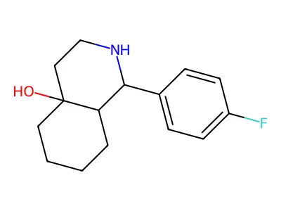 1-(4-Fluoro-phenyl)-octahydro-isoquinolin-4a-ol structure