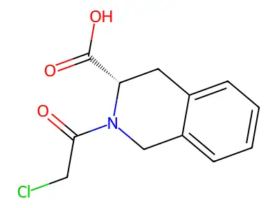2-(2-Chloroacetyl)-1,2,3,4-tetrahydroisoquinoline-3-carboxylic acid structure