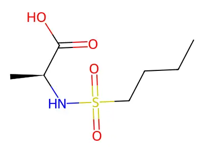 (2s)-2-(Butane-1-sulfonamido)propanoic acid structure