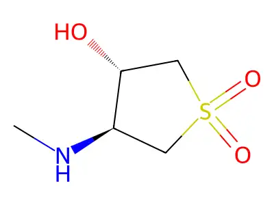 4-(Methylamino)tetrahydrothiophene-3-ol 1,1-dioxide structure