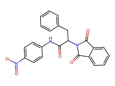 2-(1,3-Dioxoisoindolin-2-yl)-N-(4-nitrophenyl)-3-phenylpropanamide structure