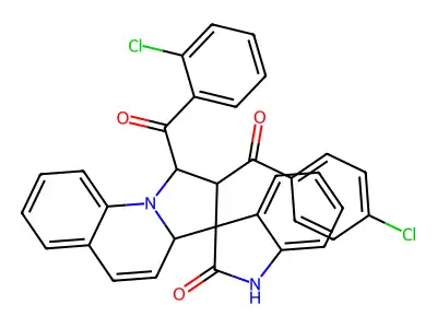 1'-(2-Chlorobenzoyl)-2'-(4-chlorobenzoyl)-1',2'-dihydrospiro[3H-indole-3,3'(3'aH)-pyrrolo[1,2-a]quinolin]-2(1H)-one structure
