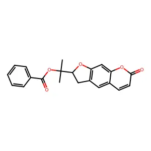 (R)-2-(7-Oxo-2,3-dihydro-7H-furo[3,2-g]chromen-2-yl)propan-2-yl benzoate structure