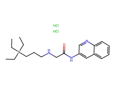 Acetamide, N-3-quinolinyl-2-((3-(triethylsilyl)propyl)amino)-, dihydrochloride structure