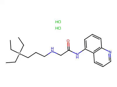 Acetamide, N-5-quinolinyl-2-((3-(triethylsilyl)propyl)amino)-, dihydrochloride structure