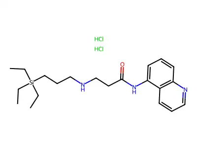 Propanamide, N-5-quinolinyl-3-((3-(triethylsilyl)propyl)amino)-, dihydrochloride structure