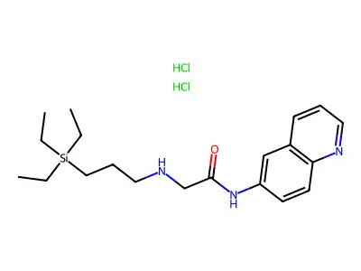 Acetamide, N-6-quinolinyl-2-((3-(triethylsilyl)propyl)amino)-, dihydrochloride structure