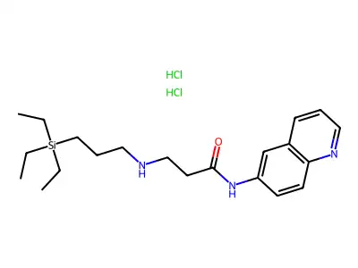 Propanamide, N-6-quinolinyl-3-((3-(triethylsilyl)propyl)amino)-, dihydrochloride structure