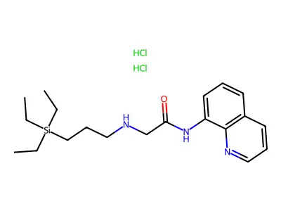 Acetamide, N-8-quinolinyl-2-((3-(triethylsilyl)propyl)amino)-, dihydrochloride structure