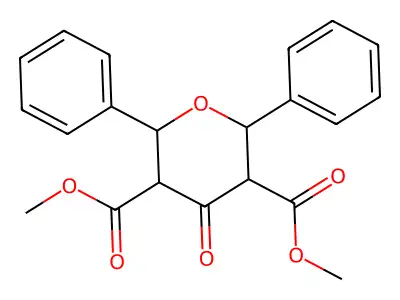 3,5-Dimethyl 4-oxo-2,6-diphenyloxane-3,5-dicarboxylate structure