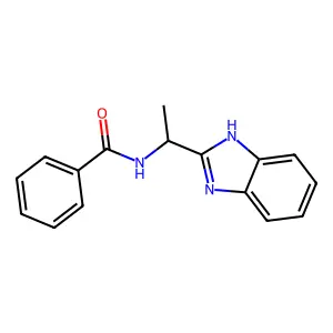 N-[(1S)-1-(1H-1,3-苯并二唑-2-基)乙基]苯甲酰胺 structure
